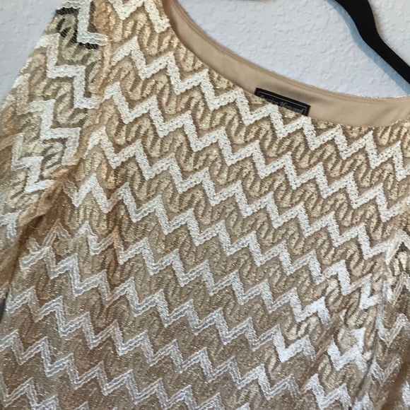 GUC Jessica Howard gold shimmer dress - Picture 2 of 8